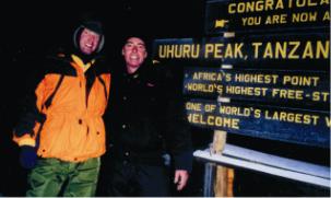 Johnny and Gavin high on the Summit